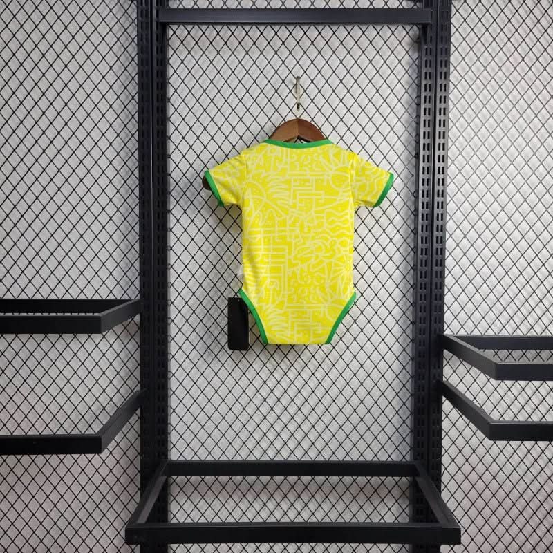 Brazil Copa America 2024 Home Babies Body Shirt - TheFutbolistaCloset