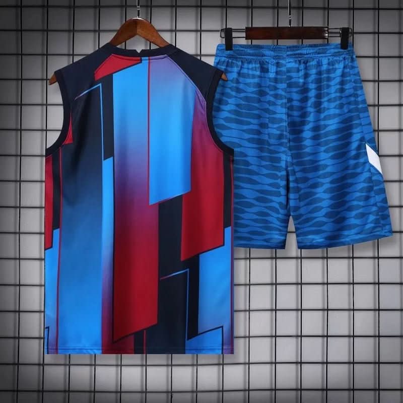 FCBarcelona 22/23 Blue Red Training Shirt - TheFutbolistaCloset