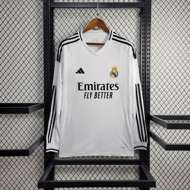 Real Madrid 24/25 Home Shirt Long Sleeve - TheFutbolistaCloset