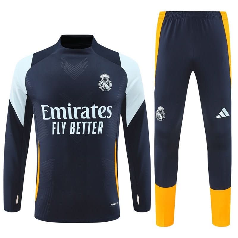 Real Madrid 24/25 Navy & Orange Training Set - TheFutbolistaCloset