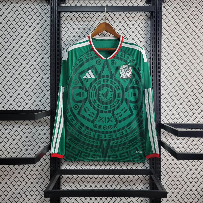 חולצת משחק רשמית בית נבחרת מקסיקו שרוול ארוך מונדיאל 2026