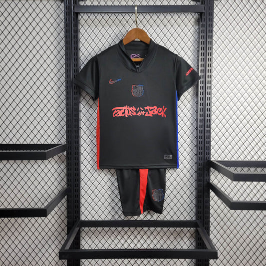 FCBarcelona x Travis Scott 24/25 Away Kids Set