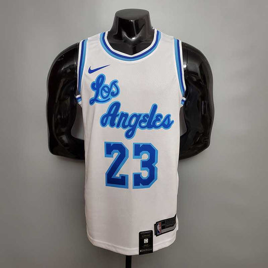 Los Angeles Lakers White Blue Jersey