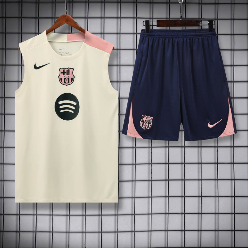 FCBarcelona 25/26 Cream Orange Training Shirt