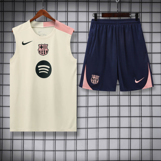 FCBarcelona 25/26 Cream Orange Training Shirt