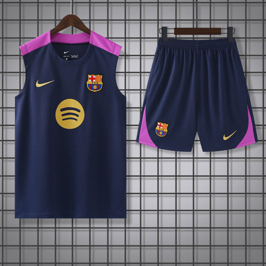FCBarcelona 24/25 Blue Pink Training Shirt