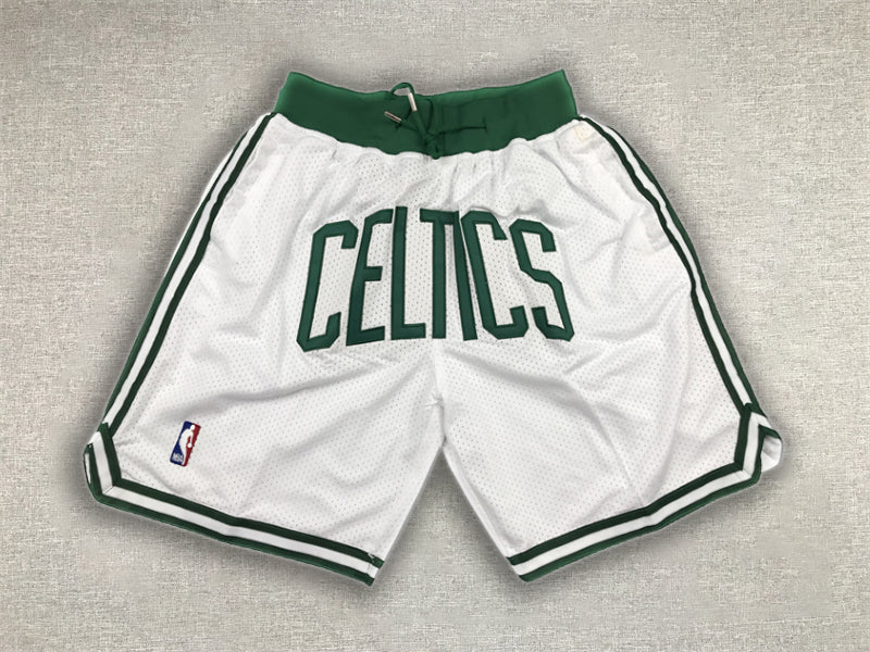 Boston Celtics Just Don White Shorts