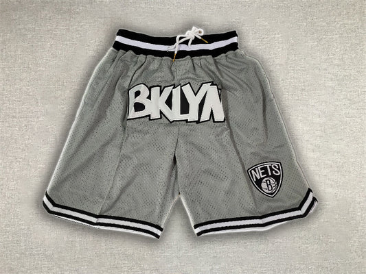 Brooklyn Nets Just Don Grey Shorts