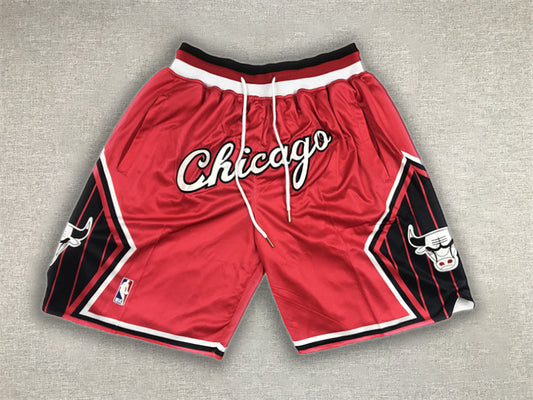 Chicago Bulls Just Don Red Black Shorts