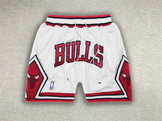 Chicago Bulls Just Don White Red Shorts