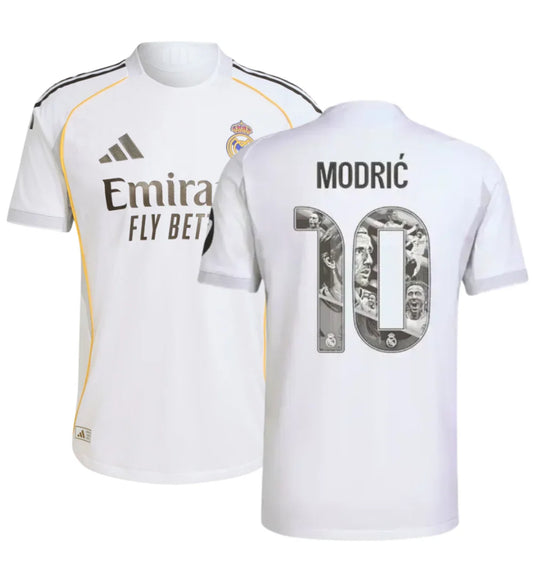 Real Madrid 25/26 Home Shirt - Special Modric Font