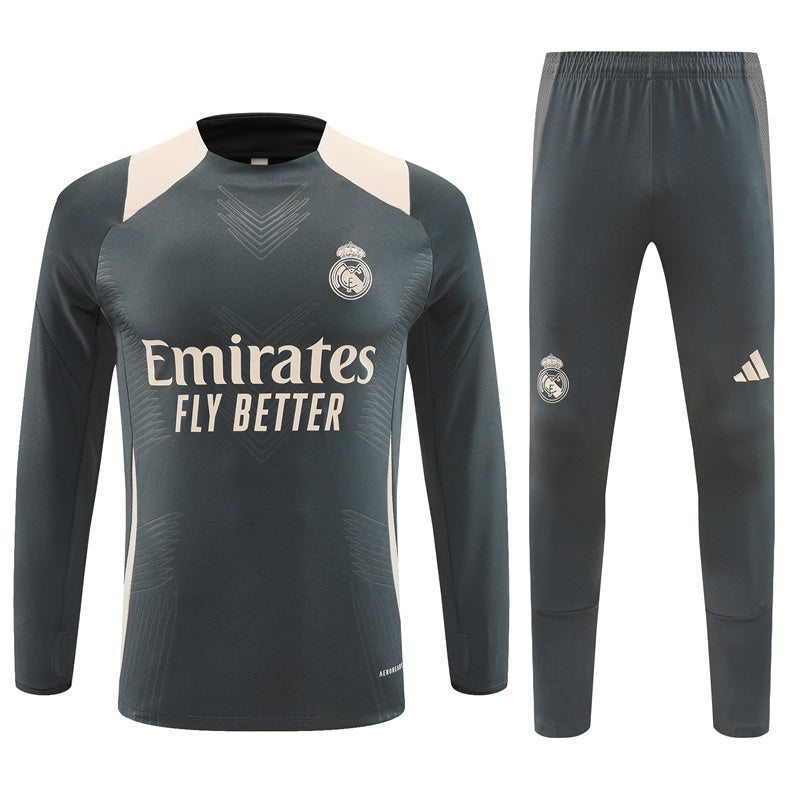 Real Madrid 24/25 Grey & Cream Training Set