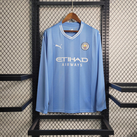 Manchester City Home Shirt Long Sleeve