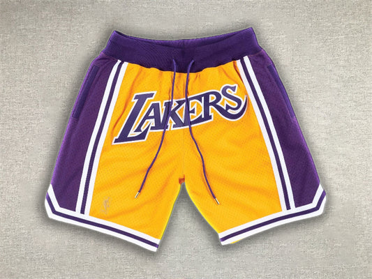 Los Angeles Lakers Just Don Yellow Purple Shorts
