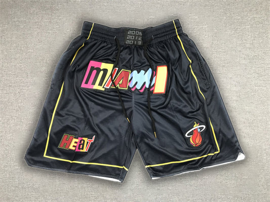 Miami Heat Just Don Black Shorts