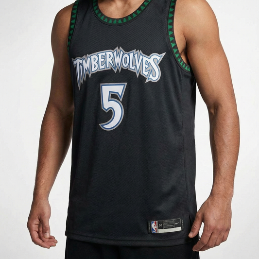 גופיית משחק מינסוטה טימברוולבס שחורה