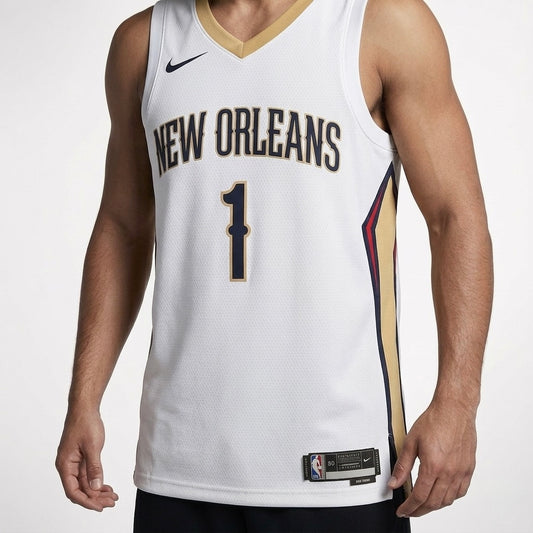 גופיית משחק ניו אורלינס פליקנס לבנה