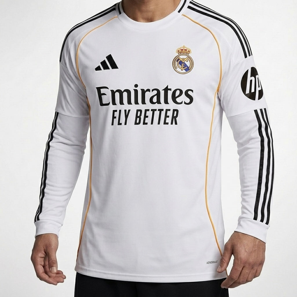 חולצת משחק ריאל מדריד בית 25/26 שרוול ארוך