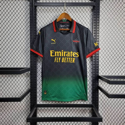 AC Milan X Off White 24/25 Fourth Black Shirt - TheFutbolistaCloset