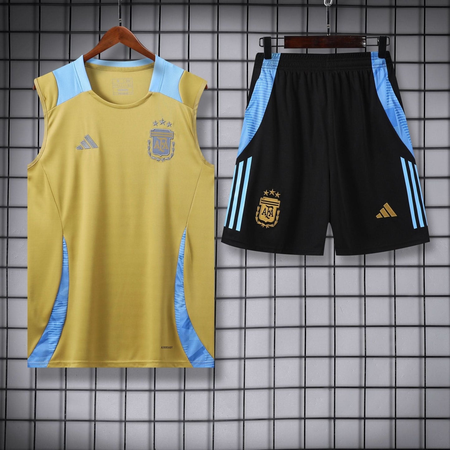 Argentina Gold Light Blue Training Shirt - TheFutbolistaCloset