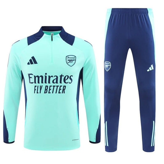 Arsenal 24/25 Light Blue & Dark Blue Sleeves Training Set - TheFutbolistaCloset