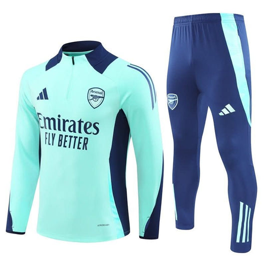 Arsenal 24/25 Light Blue & Dark Blue Sleeves Training Set - TheFutbolistaCloset