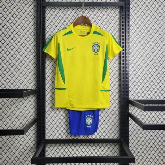 Brazil 2002 Home Kids Set - TheFutbolistaCloset