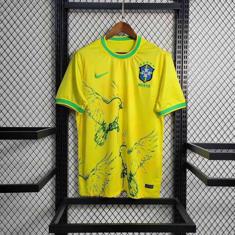 Brazil Piegon Yellow Special Shirt - TheFutbolistaCloset
