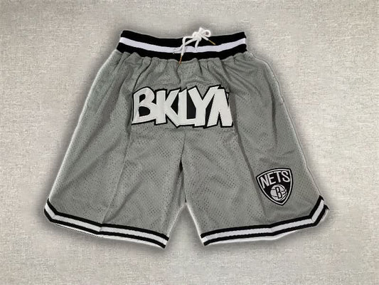 Brooklyn Nets Just Don Grey Shorts - TheFutbolistaCloset