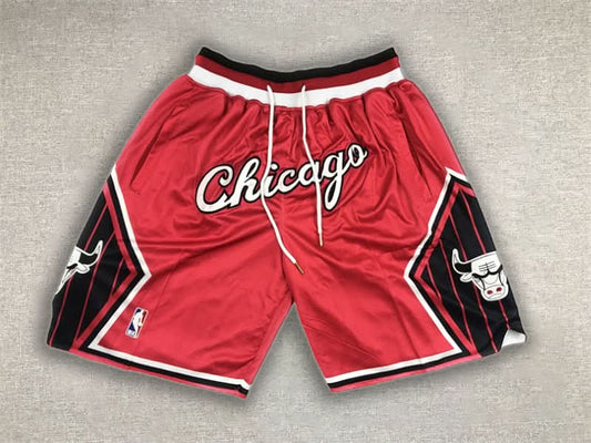 Chicago Bulls Just Don Red Black Shorts - TheFutbolistaCloset
