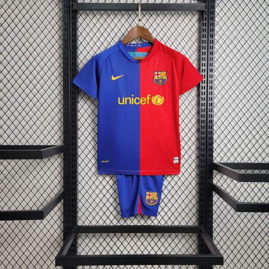 FCBarcelona 08/09 Home Kids Set - TheFutbolistaCloset