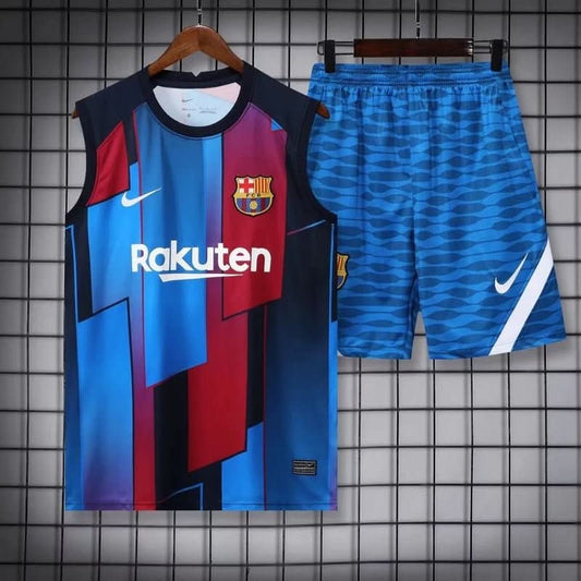 FCBarcelona 22/23 Blue Red Training Shirt - TheFutbolistaCloset