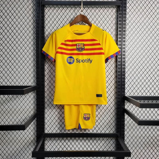 FCBarcelona 22/23 Fourth Kids Set - TheFutbolistaCloset