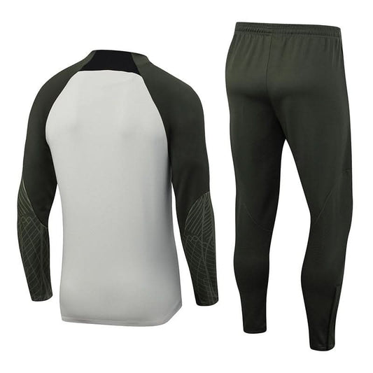 FCBarcelona 23/24 Cream Dark Green Training Set - TheFutbolistaCloset
