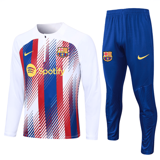 FCBarcelona 23/24 White Red Blue Training Set - TheFutbolistaCloset
