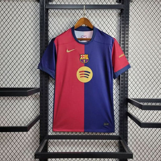 FCBarcelona 24/25 Home Shirt Short Logo - TheFutbolistaCloset