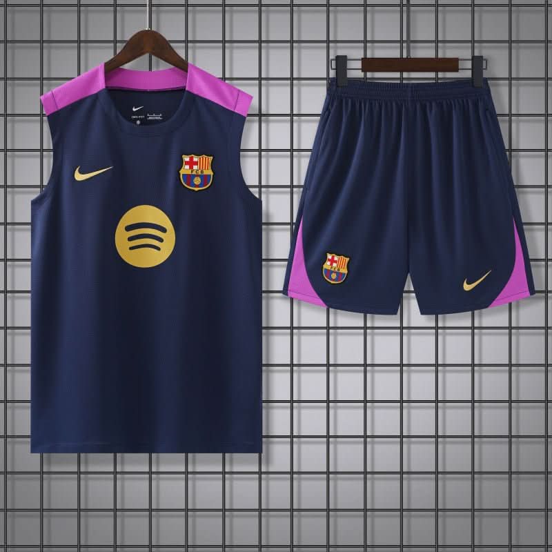 FCBarcelona 25/26 Blue Pink Training Shirt - TheFutbolistaCloset