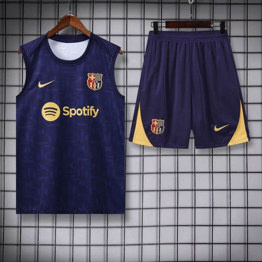 FCBarcelona 25/26 Dark Blue Training Shirt - TheFutbolistaCloset