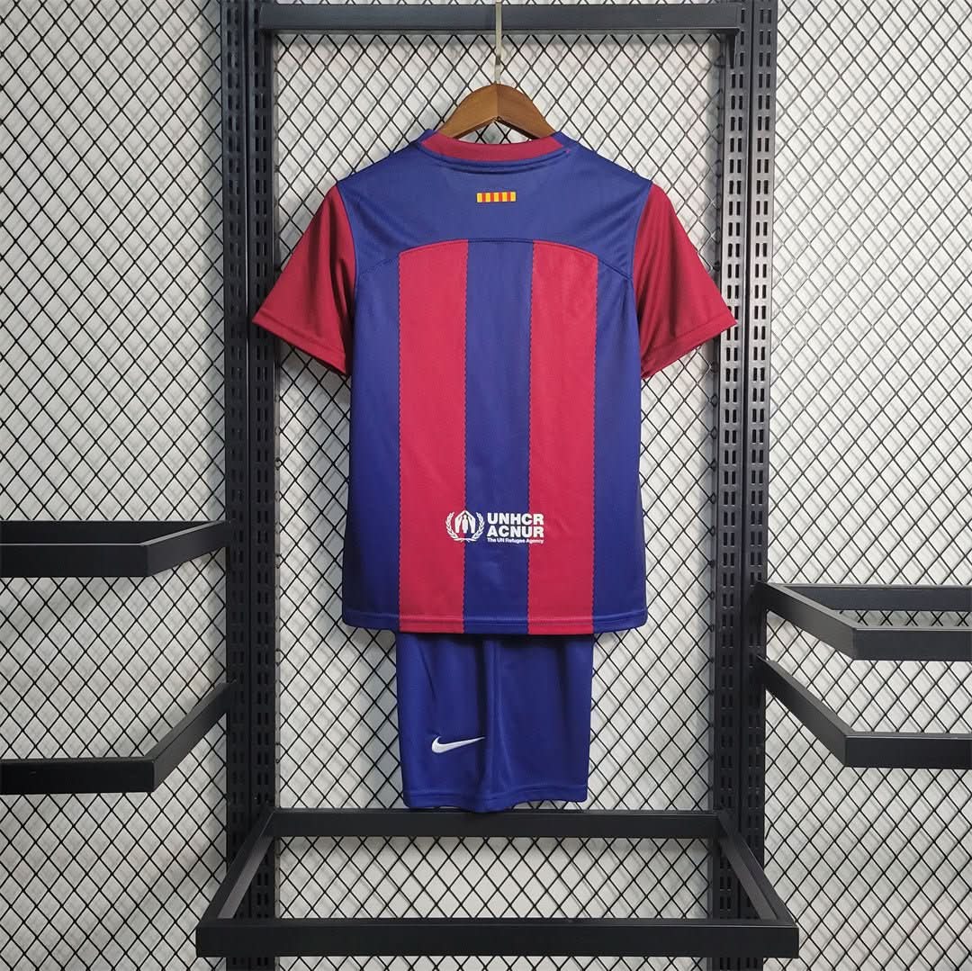 FCBarcelona Home 23/24 Kids Set - TheFutbolistaCloset