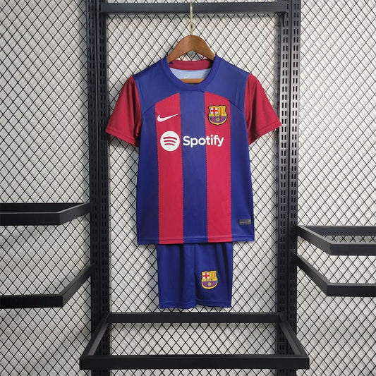 FCBarcelona Home 23/24 Kids Set - TheFutbolistaCloset