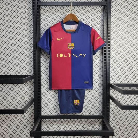 FCBarcelona x ColdPlay 24/25 Home Kids Set - TheFutbolistaCloset