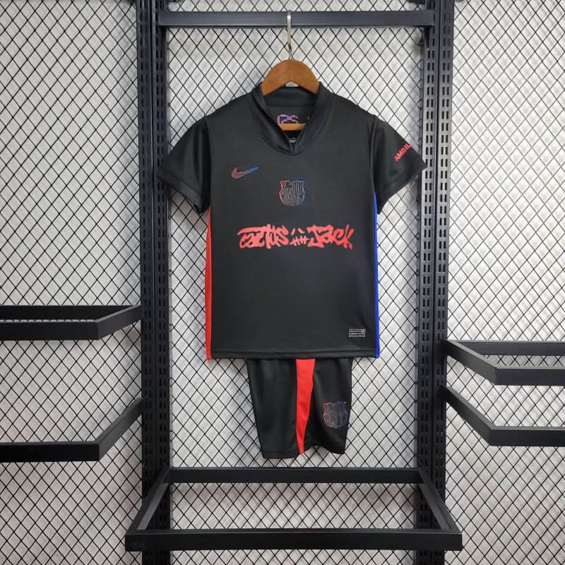 FCBarcelona x Travis Scott 24/25 Away Kids Set - TheFutbolistaCloset