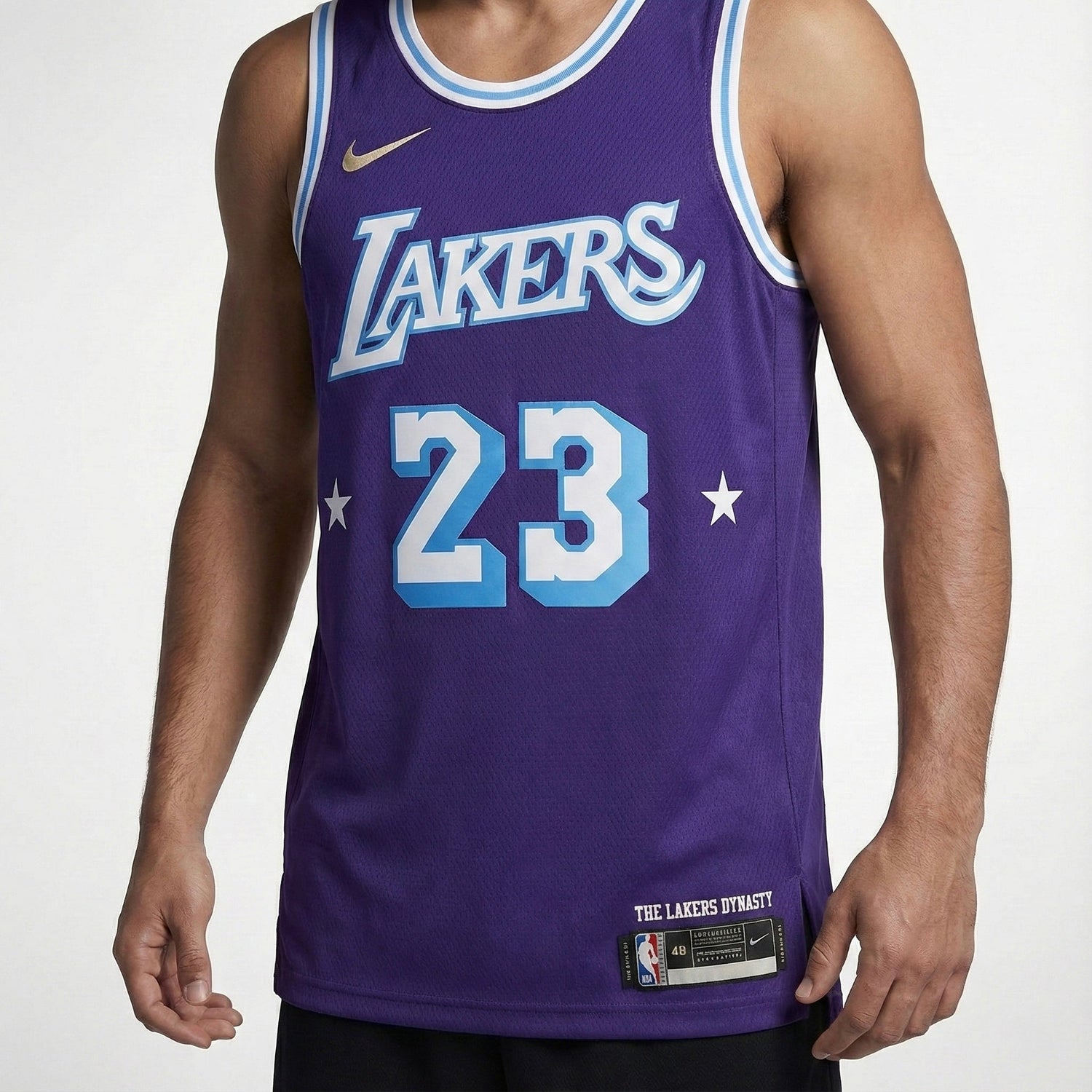 גופיית משחק לוס אנג׳לס לייקרס סגולה לבנה - TheFutbolistaCloset