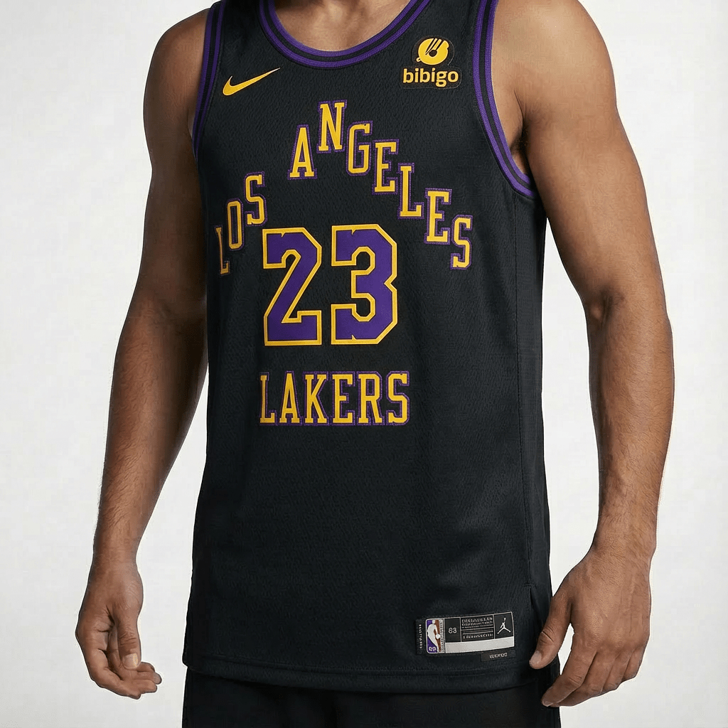 גופיית משחק לוס אנג׳לס לייקרס שחורה - TheFutbolistaCloset