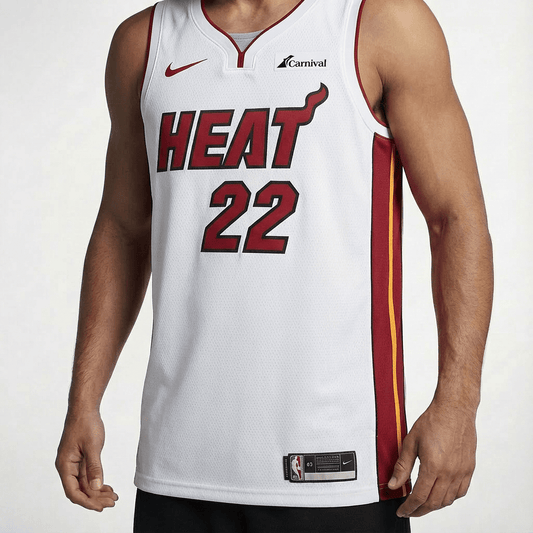 גופיית משחק מיאמי היט לבנה אדומה - TheFutbolistaCloset