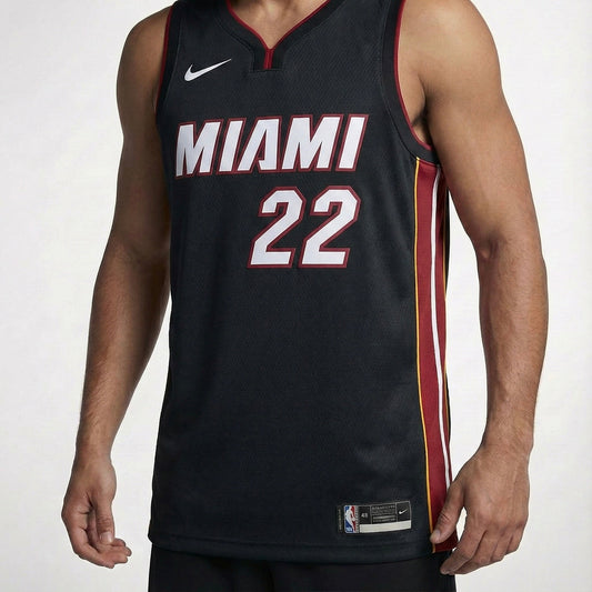 גופיית משחק רשמית מיאמי היט שחורה אדומה - TheFutbolistaCloset