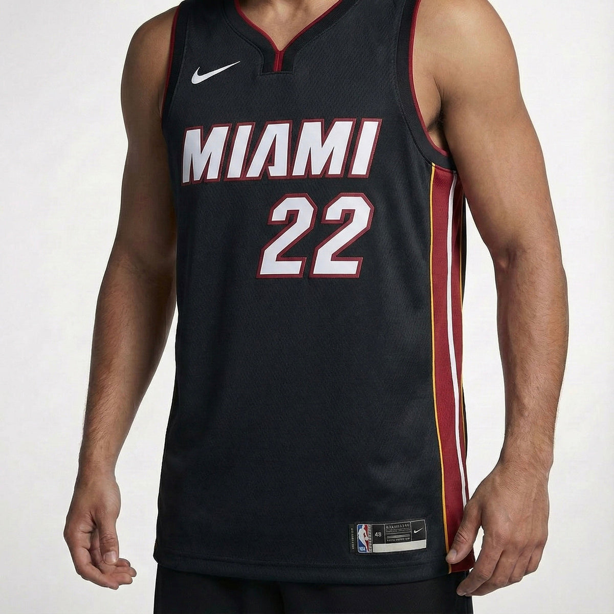 גופיית משחק רשמית מיאמי היט שחורה אדומה - TheFutbolistaCloset