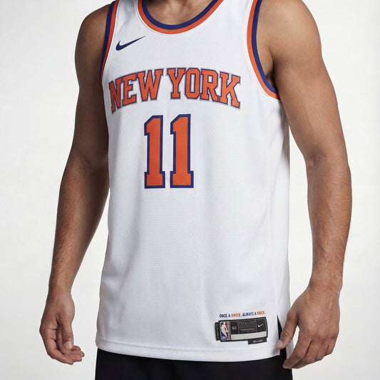 גופיית משחק ניו יורק ניקס לבנה - TheFutbolistaCloset