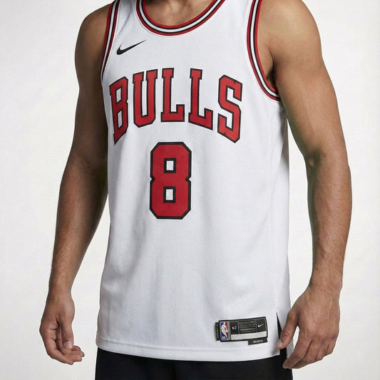 גופיית משחק רשמית שיקגו בולס לבנה - TheFutbolistaCloset