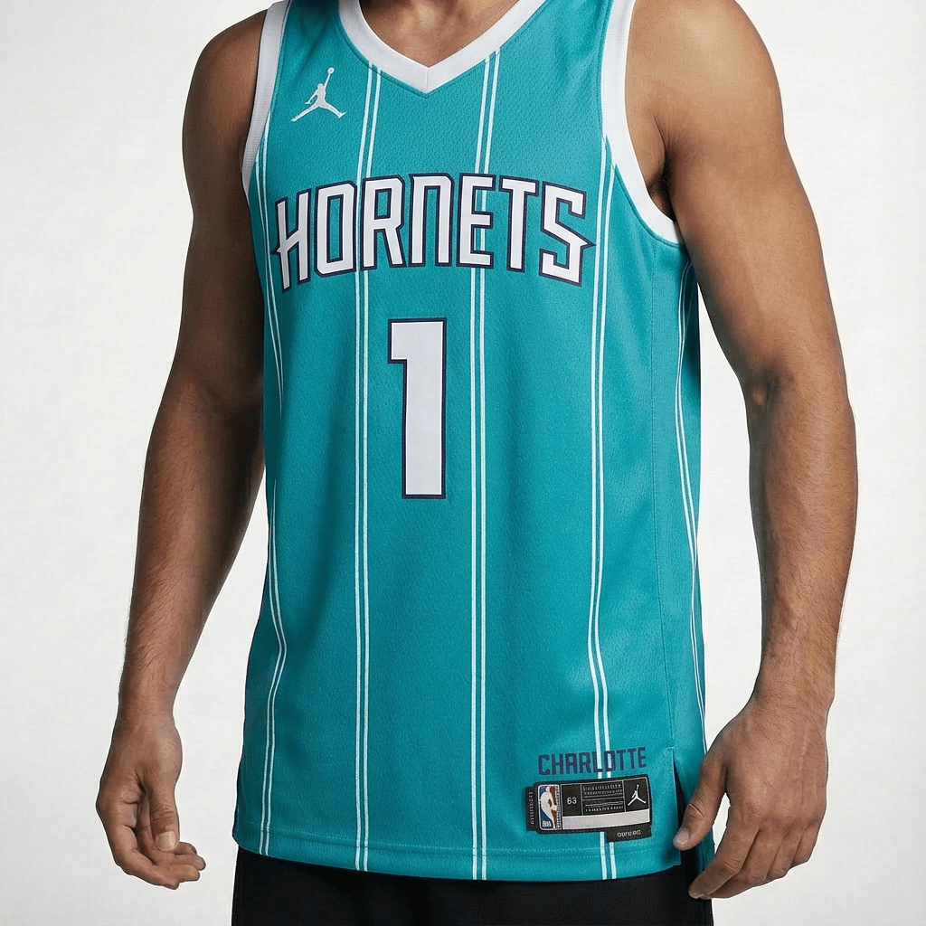 גופיית משחק רשמית שרלוט הורנטס תכלת - TheFutbolistaCloset